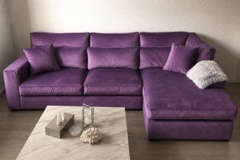 Oudenbosch 2 Zits + Longchair in paars – kleurimpressie