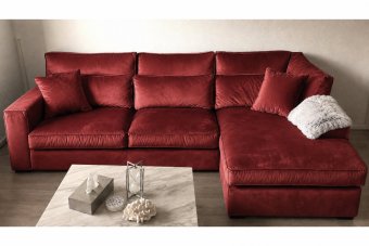 Oudenbosch 2 Zits + Longchair in rood – kleurimpressie