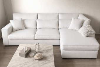 Oudenbosch 2 Zits + Longchair in wit – kleurimpressie