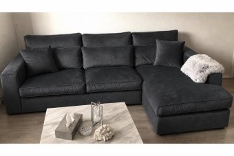 Oudenbosch Longchair in antraciet – kleurimpressie