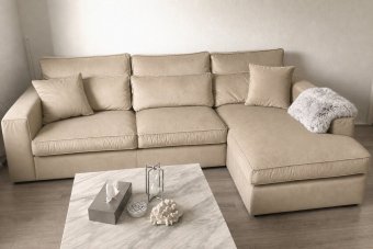 Oudenbosch Longchair in beige – kleurimpressie
