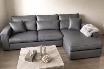 Oudenbosch Longchair in leer – materiaalimpressie