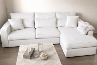 Oudenbosch Longchair in wit – kleurimpressie