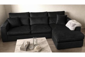 Oudenbosch Longchair in zwart – kleurimpressie