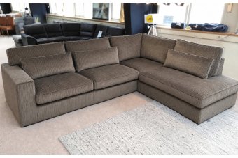 Oudenbosch Loungebank in ribstof – materiaalimpressie
