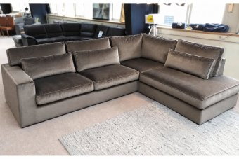 Oudenbosch Loungebank in velvetstof – materiaalimpressie