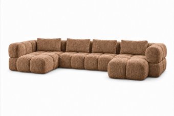 Pijnacker Longchair Klein + 2 Zits + Longchair Klein in cognac – kleurimpressie