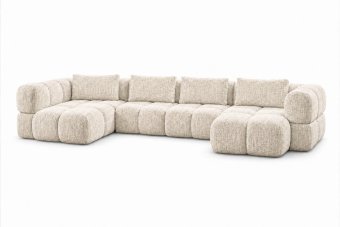Pijnacker Longchair Klein + 2 Zits + Longchair Klein in creme – kleurimpressie
