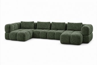 Pijnacker Longchair Klein + 2 Zits + Longchair Klein in groen – kleurimpressie
