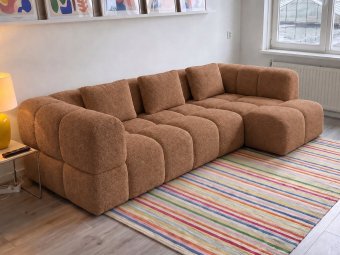 Pijnacker Loungebank in cognac – kleurimpressie