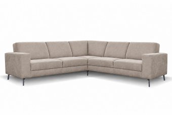 Pingjum 2 Zits + Hoek + 2 Zits in taupe – kleurimpressie