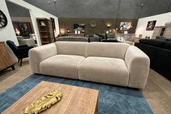 Rotterdam 2 Zits Bank in velvetstof – materiaalimpressie