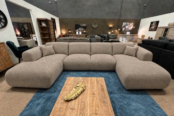 Rotterdam Longchair + 2 Zits + Longchair in taupe – kleurimpressie
