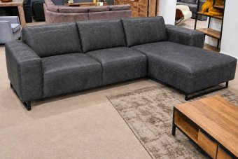 Scherpenisse 2 Zits + Longchair in antraciet – kleurimpressie