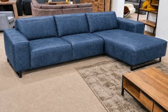 Scherpenisse 2 Zits + Longchair in blauw – kleurimpressie