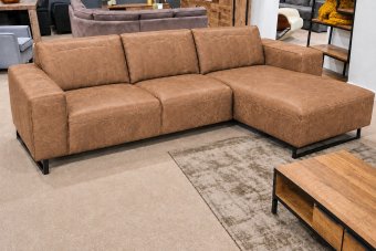Scherpenisse 2 Zits + Longchair in cognac – kleurimpressie