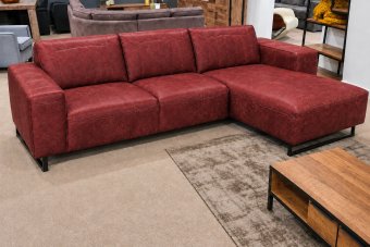Scherpenisse 2 Zits + Longchair in rood – kleurimpressie