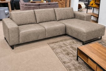 Scherpenisse 2 Zits + Longchair in taupe – kleurimpressie