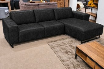 Scherpenisse 2 Zits + Longchair in zwart – kleurimpressie