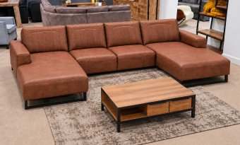 Taupe bank Scherpenisse · Longchair + 2 Zits + Longchair 356cm – A-meubel