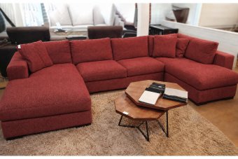 Sloterdijk Loungebank in rood – kleurimpressie