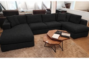 Sloterdijk Loungebank in zwart – kleurimpressie