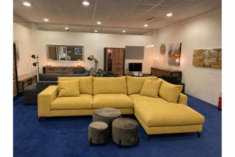 Stroe 2.5 Zits + Longchair in geel – kleurimpressie