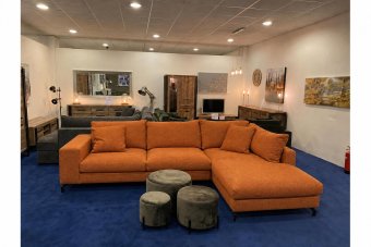 Stroe 2.5 Zits + Longchair in oranje – kleurimpressie