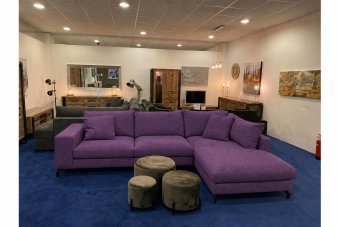 Stroe 2.5 Zits + Longchair in paars – kleurimpressie