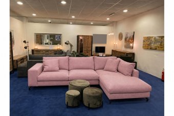 Stroe 2.5 Zits + Longchair in roze – kleurimpressie