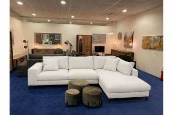 Stroe 2.5 Zits + Longchair in wit – kleurimpressie