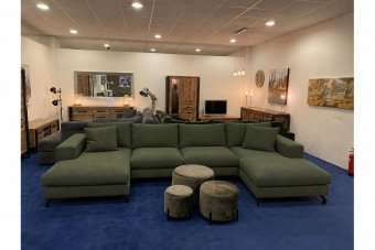 Stroe Longchair + 2.5 Zits + Longchair in groen – kleurimpressie