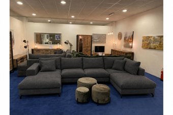 Stroe Loungebank in antraciet – kleurimpressie