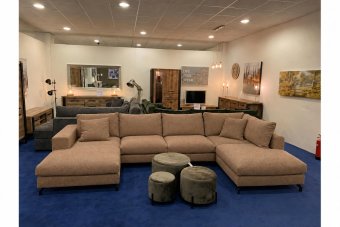 Stroe Loungebank in bruin – kleurimpressie