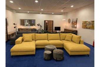 Stroe Loungebank in geel – kleurimpressie