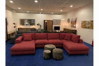 Stroe Loungebank in rood – kleurimpressie