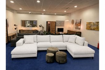 Stroe Loungebank in wit – kleurimpressie