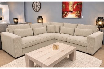 Terheijden 2 + Hoek + 2 Zits in beige – kleurimpressie