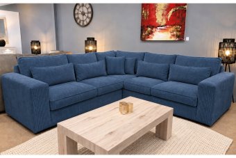 Terheijden 2 + Hoek + 2 Zits in blauw – kleurimpressie
