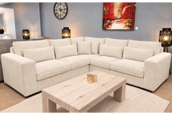 Terheijden 2 + Hoek + 2 Zits in creme – kleurimpressie