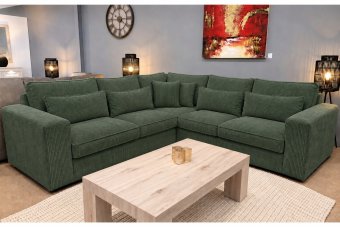 Terheijden 2 + Hoek + 2 Zits in groen – kleurimpressie