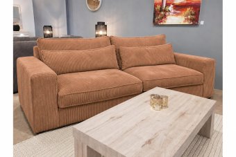 Terheijden 2 Zits Bank in cognac – kleurimpressie