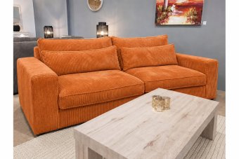 Terheijden 2 Zits Bank in oranje – kleurimpressie