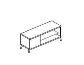 Thorn TV meubel Klein 1dr / 2 open vak