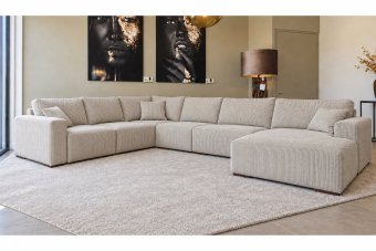 U-Bank Marle in ribstof – materiaalimpressie