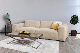 Veenendaal 2 Zits Bank in beige – kleurimpressie