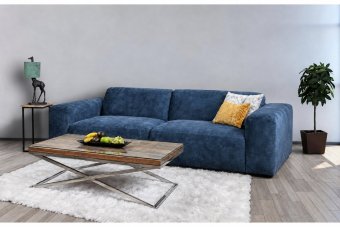 Veenendaal 2 Zits Bank in blauw – kleurimpressie
