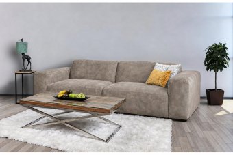 Veenendaal 2 Zits Bank in taupe – kleurimpressie