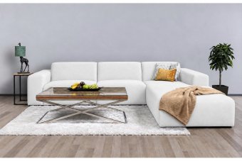 Veenendaal 2 Zits + Longchair in wit – kleurimpressie