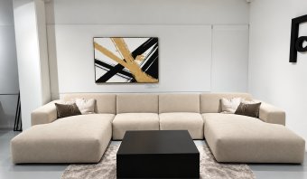 Bank Veenendaal · Longchair + 2 Zits + Longchair 386cm